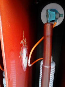 High Voltage Switch Interphase Barrier being destroyed by high voltage corona and tracking High Voltage Switch Interphase Barrier being destroyed by high voltage corona and tracking